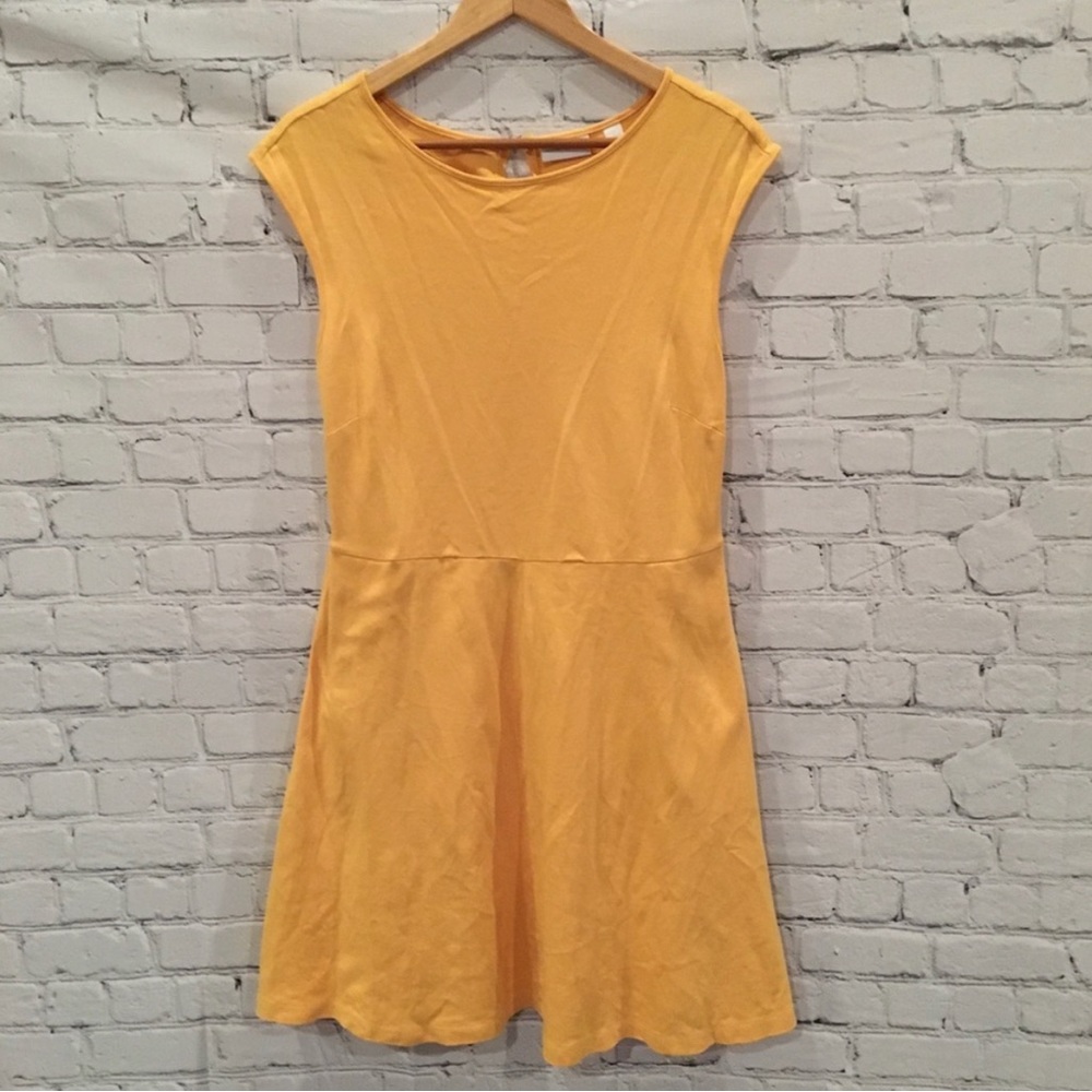 New York & Company Women’s Yellow Cotton Dress
